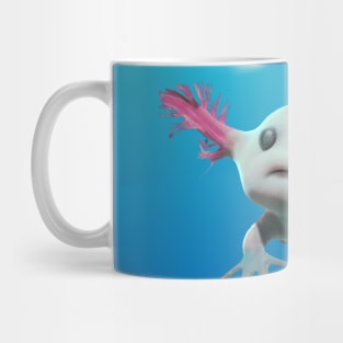 Axolot Smiling Swimming in Caribbean Blue Water Mug